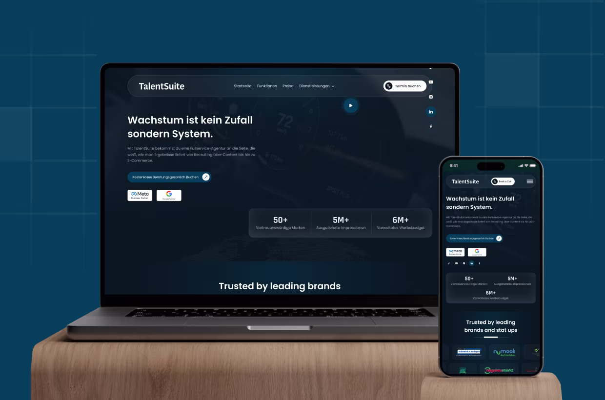 TalentSuite High-Converting Digital Marketing Website Design & Development for a Germany-Based Agency